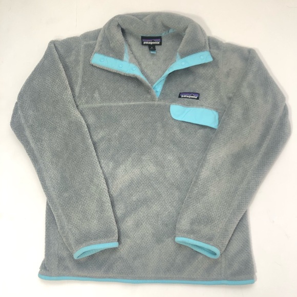 Patagonia Sweaters - Patagonia Re Tool Snap Pullover Fleece Powder Blue